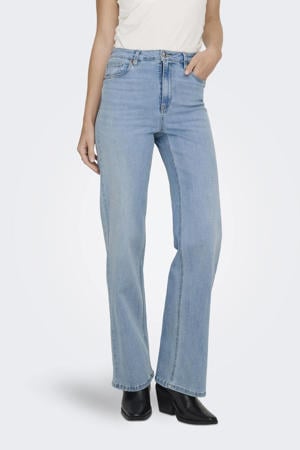 high waist wide leg jeans light blue denim