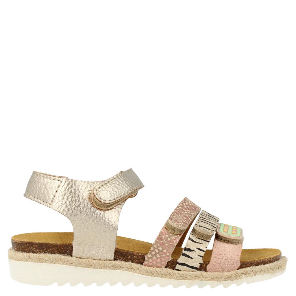 Gouden meisjes Develab sandalen van 70% fabrics/30% leer met klittenband