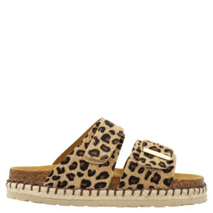 sandalen bruin/panterprint