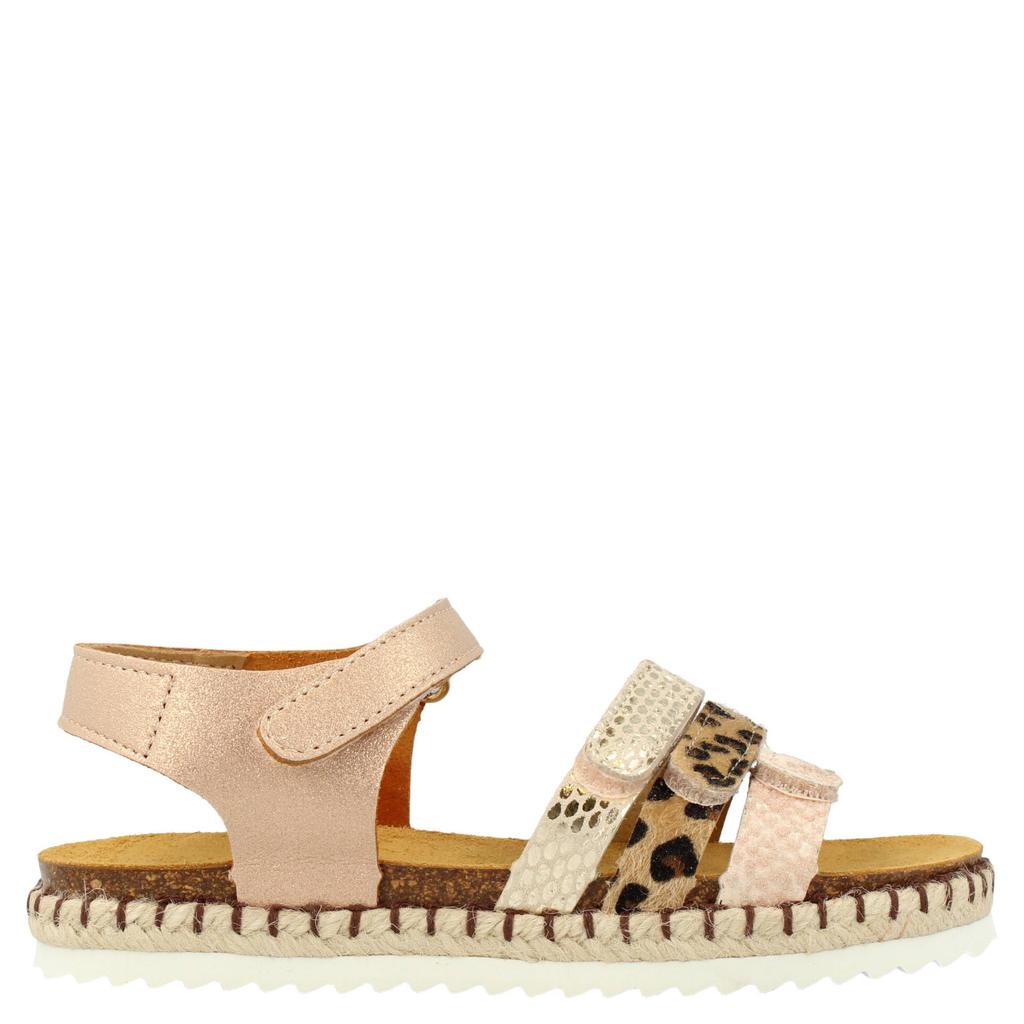 Oudroze meisjes Develab sandalen van 70% fabrics/30% leer met klittenband