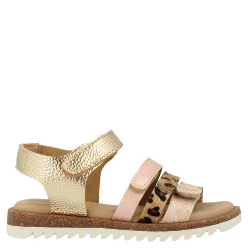 Develab sandalen goud/panterprint – Goud/multi