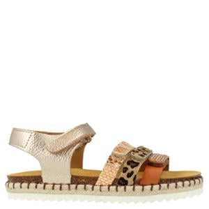 sandalen goud/panterprint