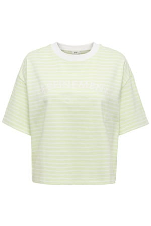 gestreepte T-shirt lichtgroen