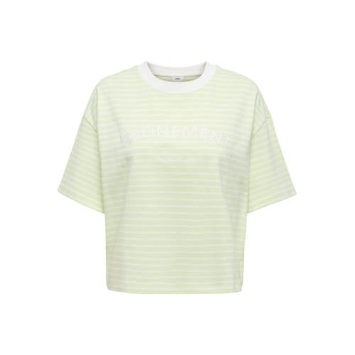 JDY gestreepte T-shirt lichtgroen afbeelding