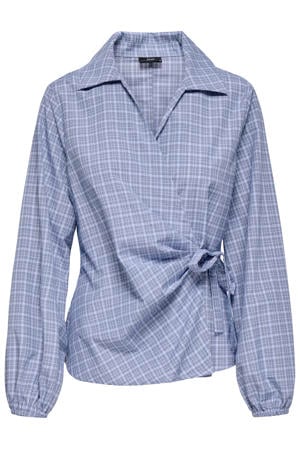 geruit blouse blauw
