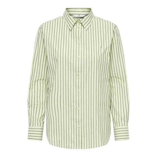 JDY gestreepte blouse lichtgroen afbeelding