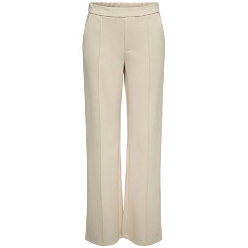JDY straight high waist casual broek beige afbeelding