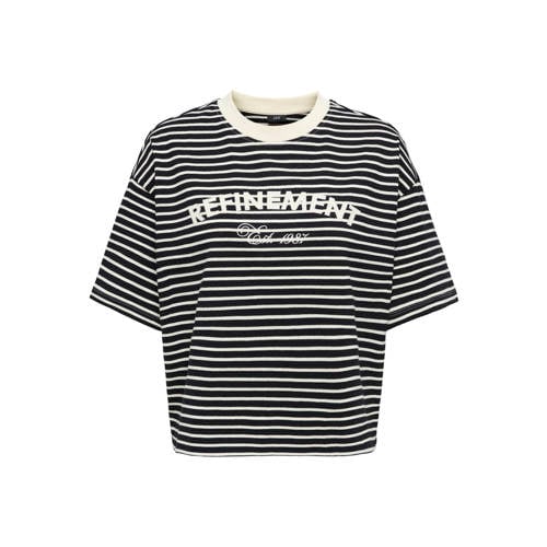 JDY gestreepte T-shirt zwart afbeelding