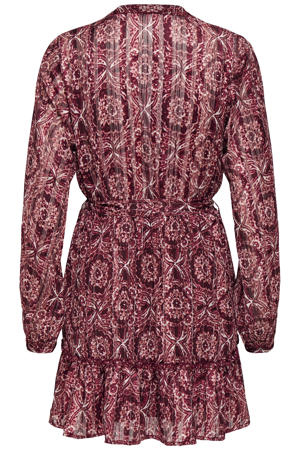 zomerjurk met paisley print met lurex rood