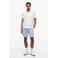 Tommy Hilfiger regular casual short met linnen blauw