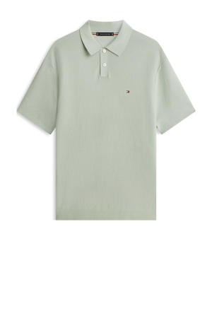 relaxed polo gebreid groen