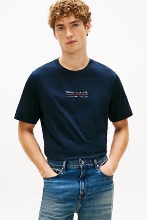 regular T-shirt donkerblauw
