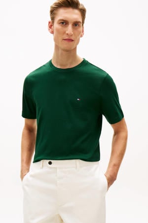 regular T-shirt donkergroen