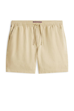 regular casual short met linnen beige