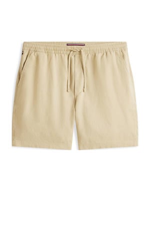 regular casual short met linnen beige
