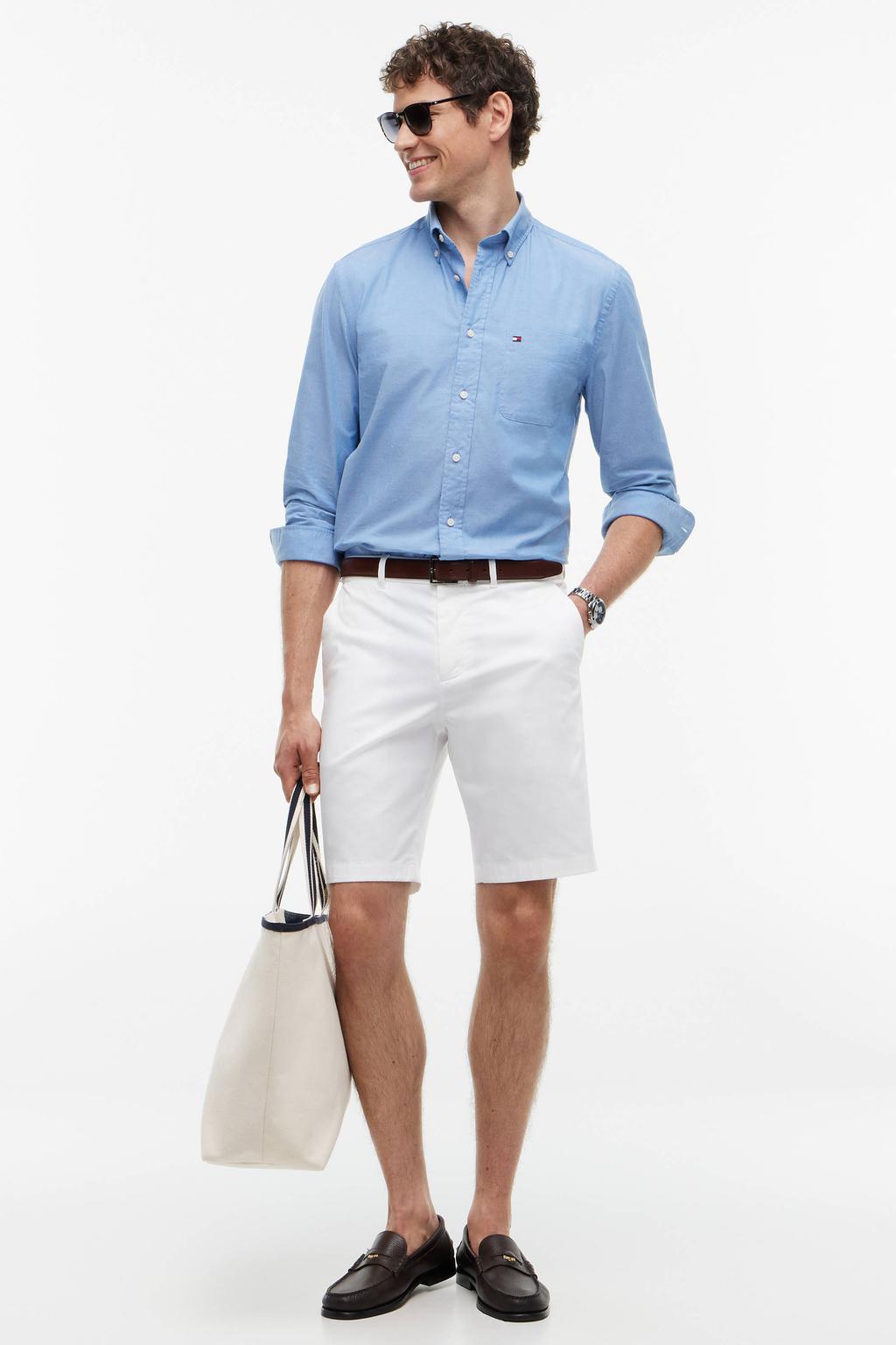 Tommy Hilfiger slim casual overhemd lichtblauw