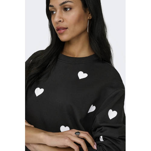 JDY sweater met hartjes zwart afbeelding