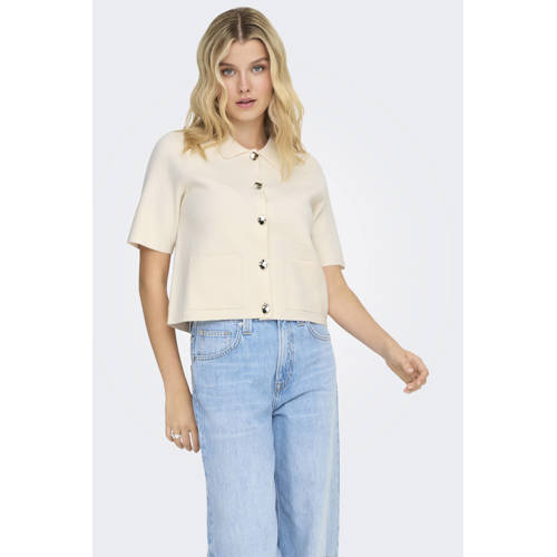 JDY blouse ecru gebreid afbeelding
