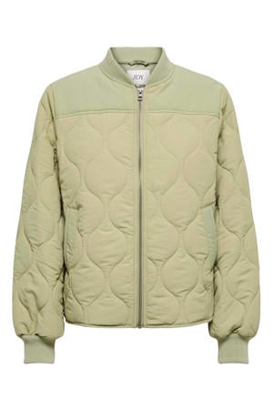 baseball jacket quilted lichtgroen