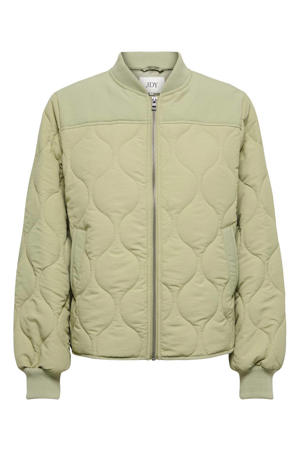 baseball jacket quilted lichtgroen