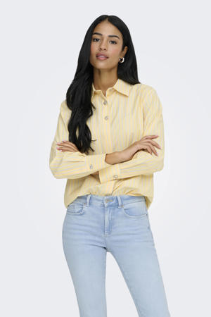 blouse met streep geel