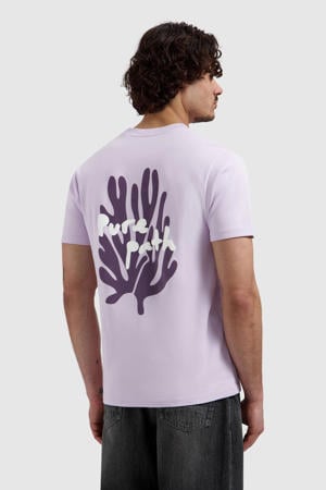 regular T-shirt met backprint lila