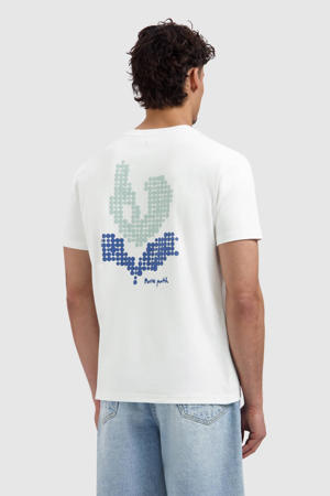 regular T-shirt met backprint ecru