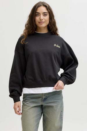 sweater met backprint zwart