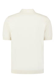 thumbnail: No Excess regular polo fijn gebreid ecru
