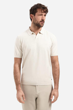 regular polo fijn gebreid ecru