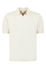 thumbnail: No Excess regular polo fijn gebreid ecru