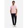 No Excess regular polo fijn gebreid roze