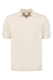 thumbnail: No Excess regular polo fijn gebreid beige
