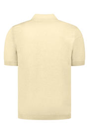 thumbnail: No Excess regular polo fijn gebreid geel