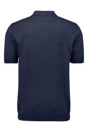 thumbnail: No Excess regular polo fijn gebreid donkerblauw