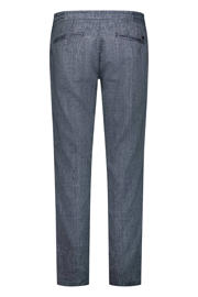 thumbnail: No Excess regular casual broek met linnen donkerblauw