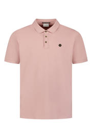 thumbnail: Roze heren No Excess regular polo van katoen met effen, korte mouwen en knoopsluiting