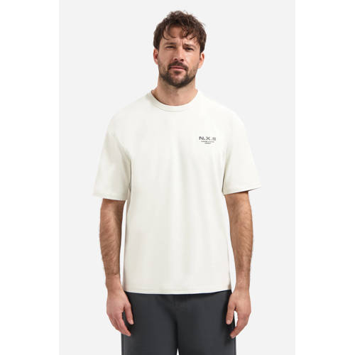 No Excess relaxed T-shirt met backprint ecru afbeelding