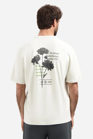 relaxed T-shirt met backprint ecru