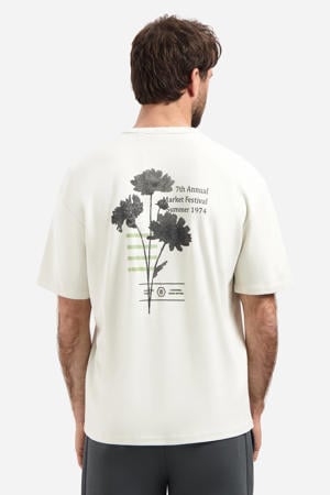 relaxed T-shirt met backprint ecru