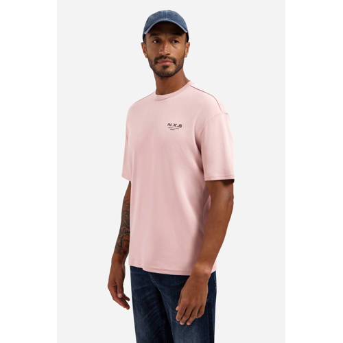 No Excess relaxed T-shirt met backprint roze afbeelding