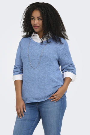 trui blauw gebreid