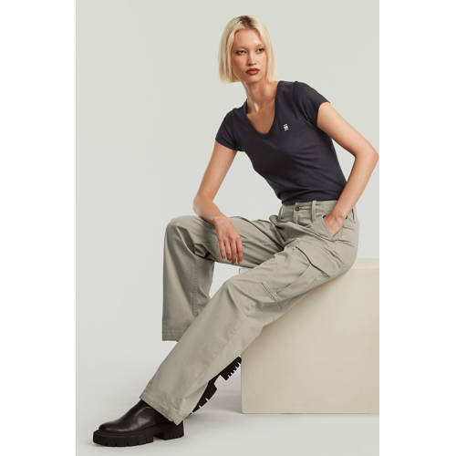 G-STAR straight regular waist cargobroek beige afbeelding