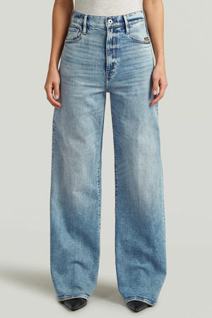 high waist loose fit jeans blauw