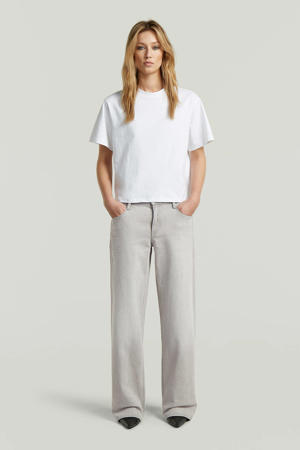 low waist loose fit jeans grijs