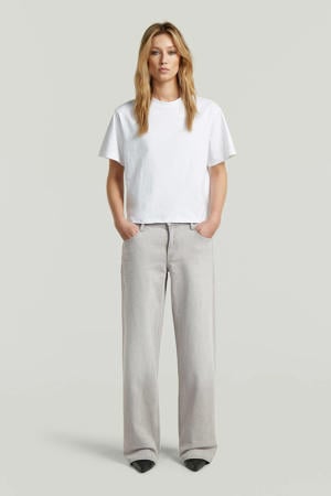low waist loose fit jeans grijs