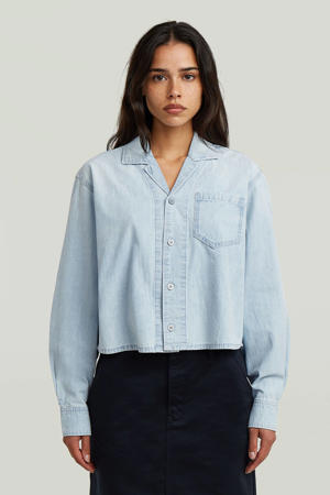 denim blouse lichtblauw
