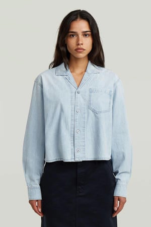 denim blouse lichtblauw