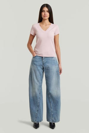 low waist loose fit jeans medium blue denim