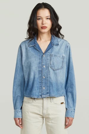 denim blouse medium blue denim